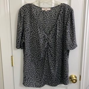 Loft grey leopard print xl shirt